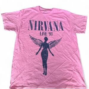 Hot Pink Nirvana In Utero Live '93 Tour Tee | Size L